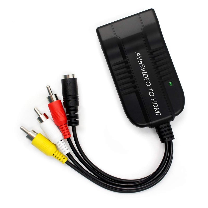 HDSUNWSTD 3RCA AV CVBS Composite & S-Video R/L Audio to HDMI Converter Adapter Support 720P/1080P for PS2 PS3 NES SNES Nintendo 64 HDTV - Image 2